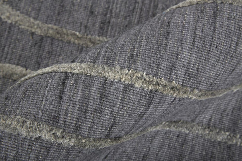 5' X 8' Gray And Silver Hand Woven Area Rug