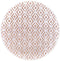 7' Pink And White Round Rug