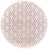 7' Pink And White Round Rug