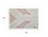 7' Pink And White Round Rug