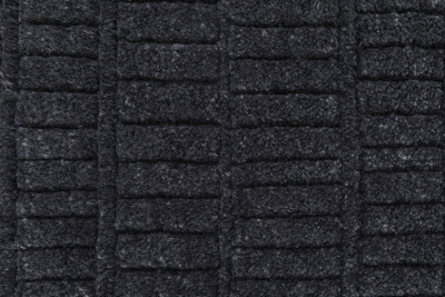 8' X 10' Black Wool Hand Knotted Area Rug