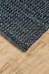 5' X 8' Blue And Gray Jute Hand Woven Area Rug