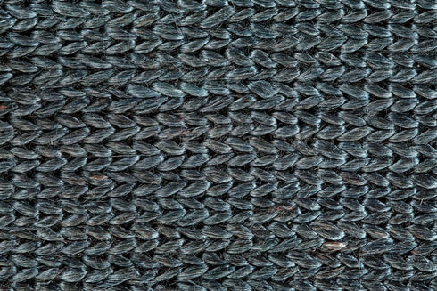 5' X 8' Blue And Gray Jute Hand Woven Area Rug