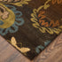 9' X 12' Brown Tan And Green Wool Floral Hand Knotted Area Rug