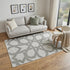 8' X 10' Gray And White Geometric Hand Woven Area Rug