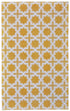 8' X 10' Yellow And White Geometric Hand Woven Area Rug