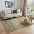 8' X 10' Ivory And Green Argyle Hand Woven Area Rug