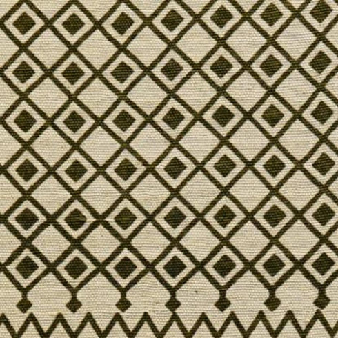 8' X 10' Ivory And Green Argyle Hand Woven Area Rug