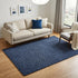 5' X 8' Blue And Gray Geometric Hand Tufted Area Rug