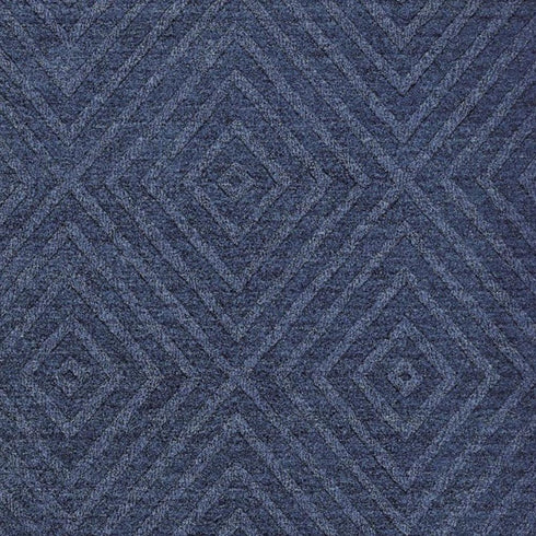 5' X 8' Blue And Gray Geometric Hand Tufted Area Rug