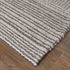 5' X 8' Ivory And Brown Wool Striped Hand Woven Area Rug