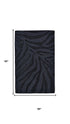 5' X 8' Black And Gray Animal Print Hand Tufted Area Rug