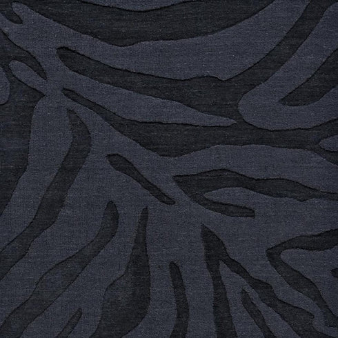 5' X 8' Black And Gray Animal Print Hand Tufted Area Rug
