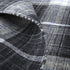 5' X 8' Black White And Blue Plaid Hand Loomed Area Rug