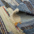5' X 8' Blue Purple And Tan Geometric Hand Woven Area Rug With Fringe