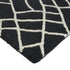5' X 8' Black And Ivory Wool Geometric Hand Tufted Area Rug