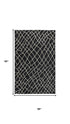 5' X 8' Black And Ivory Wool Geometric Hand Tufted Area Rug