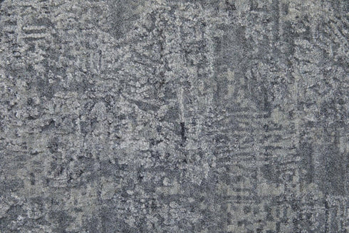 5' X 8' Blue And Gray Ombre Hand Woven Area Rug