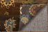 9' X 12' Brown Tan And Green Wool Floral Hand Knotted Area Rug