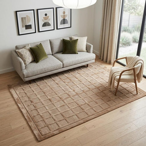8' X 10' Gray And Blue Wool Geometric Hand Knotted Area Rug