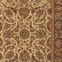 5' X 8' Brown Tan And Red Wool Oriental Hand Knotted Area Rug With Fringe