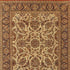 5' X 8' Brown Tan And Red Wool Oriental Hand Knotted Area Rug With Fringe