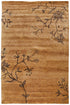 9' X 13' Green And Gold Wool Floral Hand Knotted Area Rug