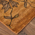 9' X 13' Green And Gold Wool Floral Hand Knotted Area Rug