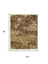 9' X 12' Brown Gold And Tan Floral Hand Knotted Area Rug