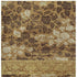 9' X 12' Brown Gold And Tan Floral Hand Knotted Area Rug