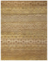 5' X 8' Brown And Tan Wool Geometric Hand Knotted Area Rug