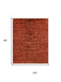 9' X 12' Red And Orange Animal Print Hand Knotted Area Rug