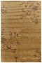 9' X 13' Green And Gold Wool Floral Hand Knotted Area Rug