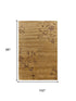 9' X 13' Green And Gold Wool Floral Hand Knotted Area Rug