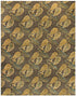 8' X 10' Brown Gold And Gray Floral Hand Knotted Area Rug
