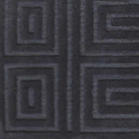 8' X 10' Gray And Black Wool Geometric Hand Knotted Area Rug