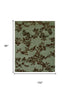 9' X 12' Brown And Silver Wool Floral Hand Knotted Area Rug