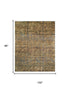 9' X 12' Brown Gold And Blue Wool Paisley Hand Knotted Area Rug