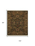 8' X 10' Taupe Green And Red Wool Oriental Hand Knotted Area Rug With Fringe