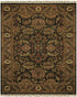 8' X 10' Taupe Green And Red Wool Oriental Hand Knotted Area Rug With Fringe