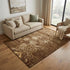 9' X 12' Brown Tan And Ivory Floral Hand Knotted Area Rug