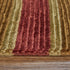 9' X 12' Gold Green And Red Striped Hand Knotted Area Rug