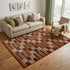 9' X 12' Gold Green And Red Striped Hand Knotted Area Rug