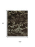9' X 12' Brown And Silver Wool Floral Hand Knotted Area Rug