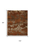 9' X 12' Brown And Silver Wool Floral Hand Knotted Area Rug