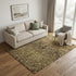 9' X 12' Brown Gold And Blue Wool Paisley Hand Knotted Area Rug