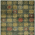 8' X 10' Yellow Green And Orange Floral Hand Knotted Area Rug
