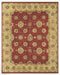5' X 8' Red And Gold Wool Oriental Hand Knotted Area Rug
