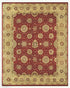 5' X 8' Red And Gold Wool Oriental Hand Knotted Area Rug