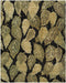 5' X 8' Black Green And Ivory Floral Hand Knotted Area Rug